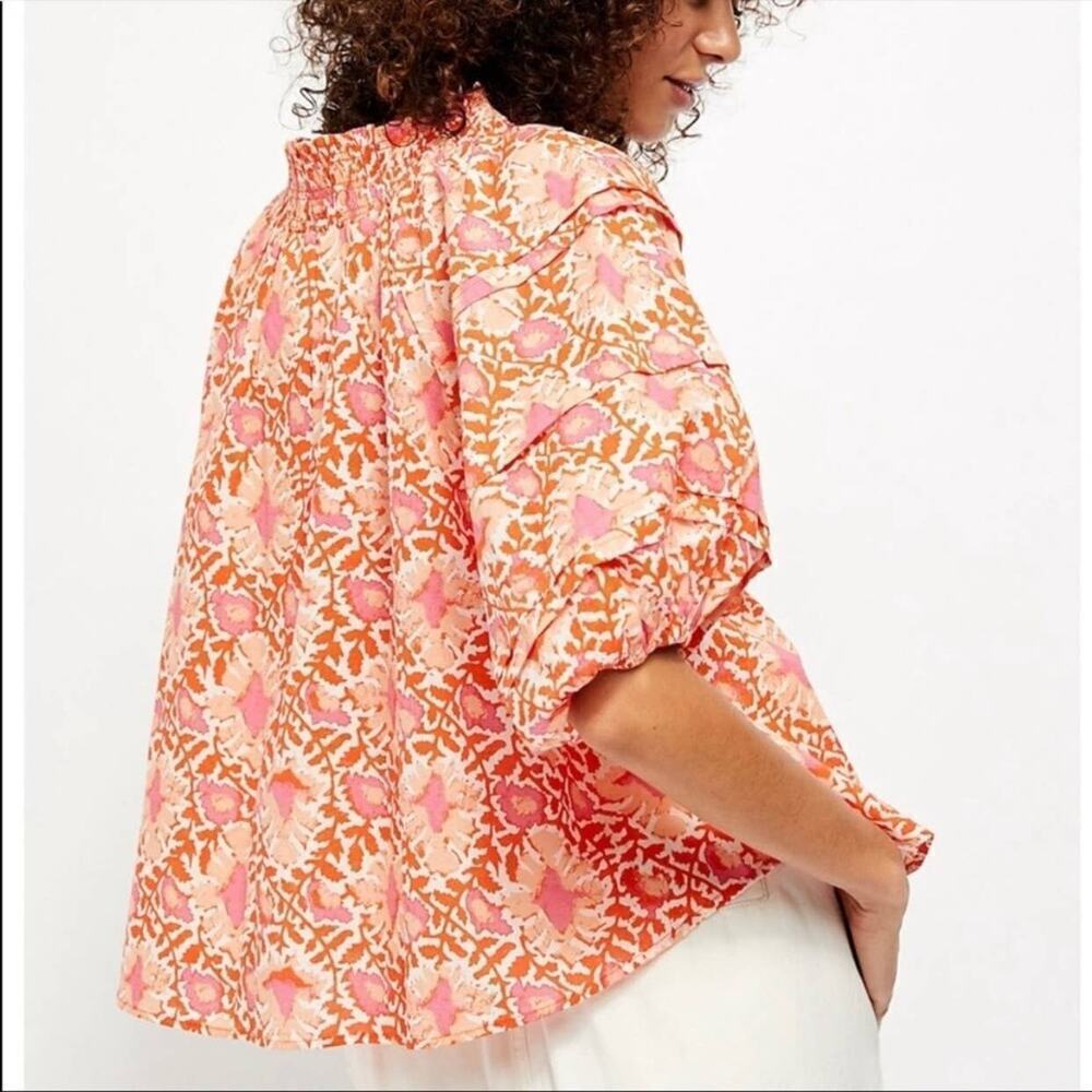 Free People Willow Printed Blouse Size XSmall​ - Picture 2 of 10